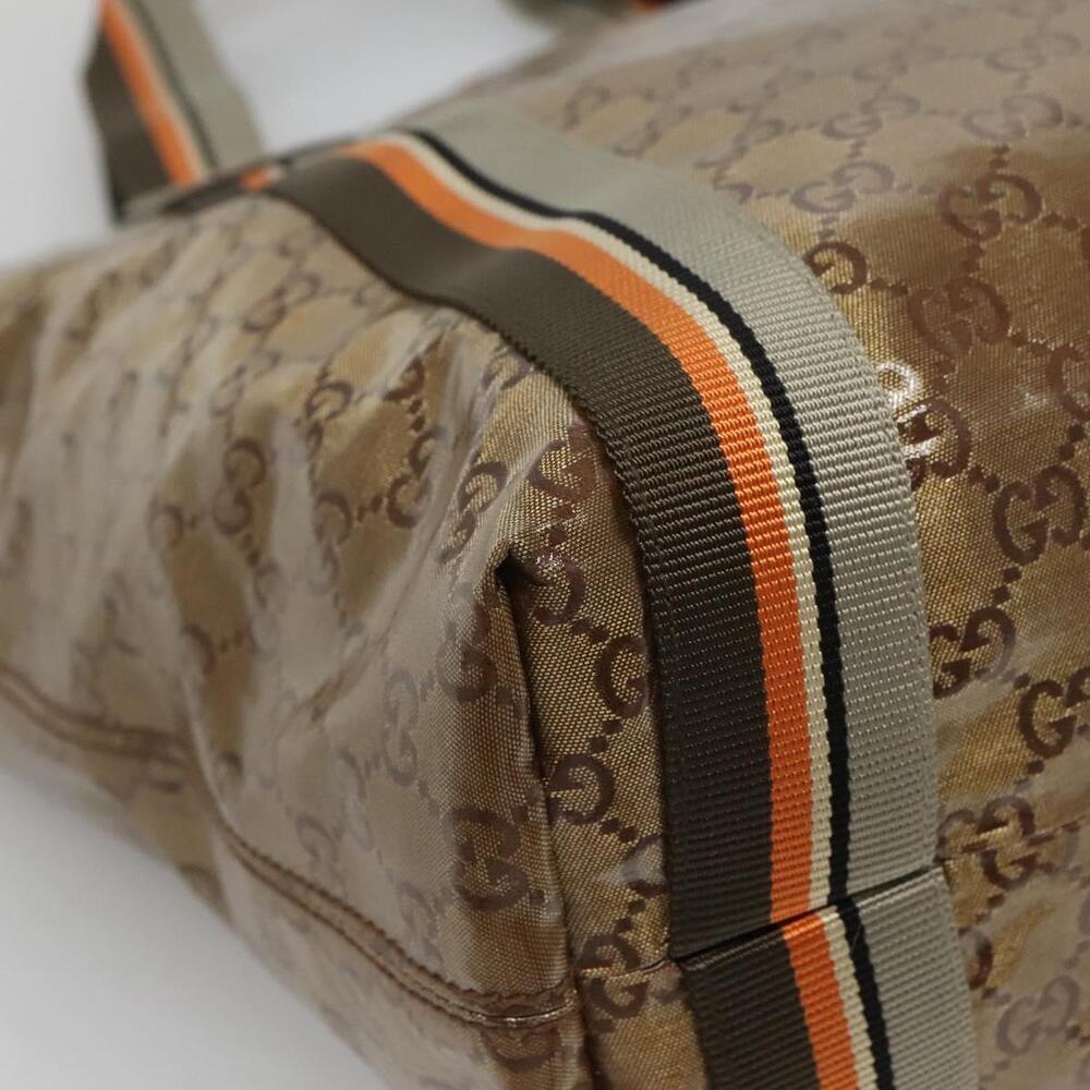 GUCCI GG Crystal Sherry Line Tote Bag Coated Canvas Brown - Picture 13 of 16